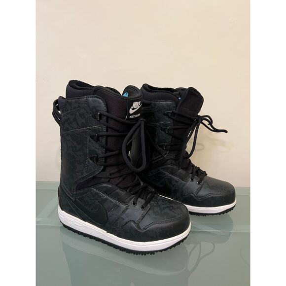 Rare! Nike Vapen snowboard boots women’s 8.5 black rose lace snakeskin camo 2010 - Picture 2 of 9